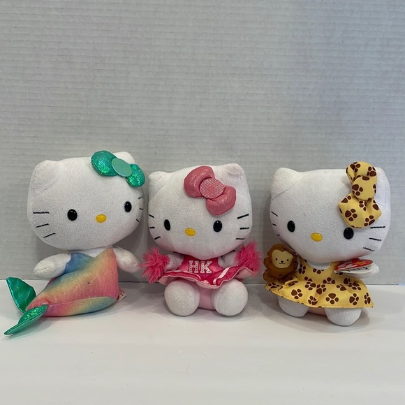 Hello Kitty by Sanrio Ty 6” set of 3 plush - Picture 1 of 7